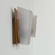 Pair of vintage perspex and wood wall lights, France 1960.