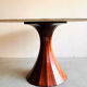 Marble dining table with rosewood base
