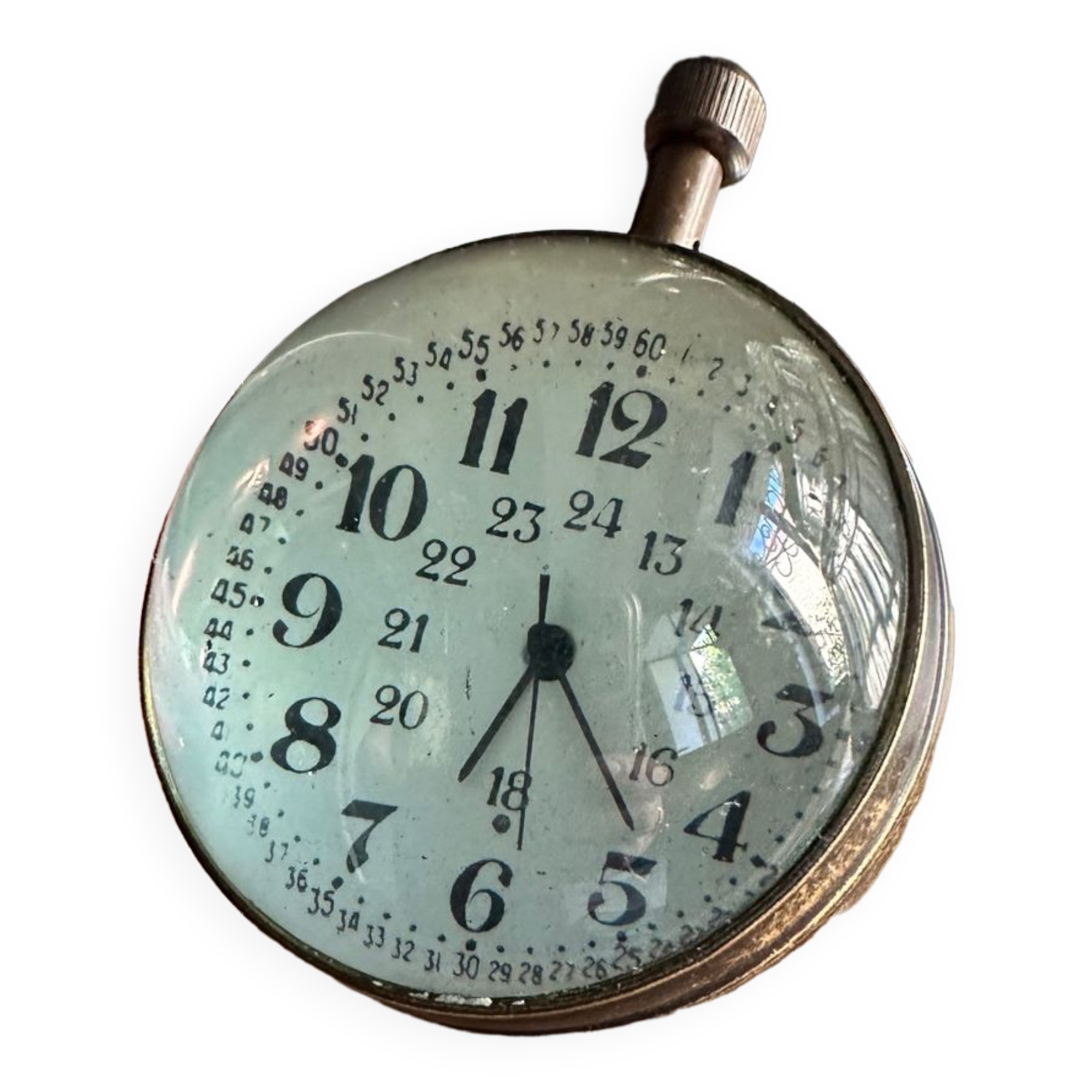 Convex table clock double-sided pink of the winds