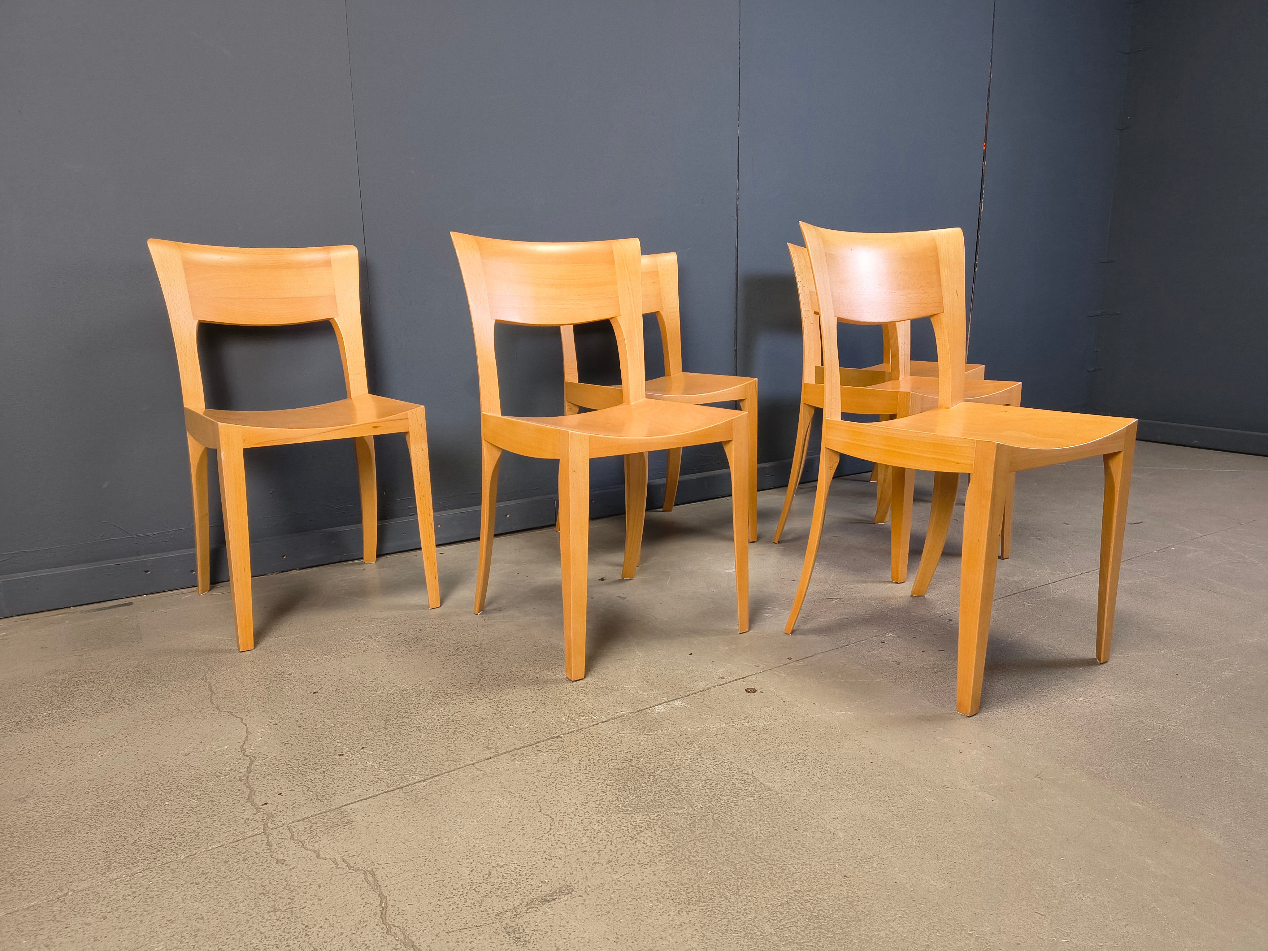 Vintage oak dining chairs, 1980s - Belgium