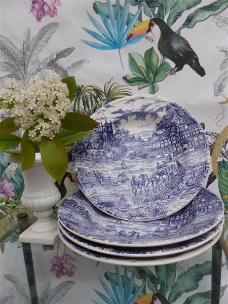 Jouy canvas hollow plates
