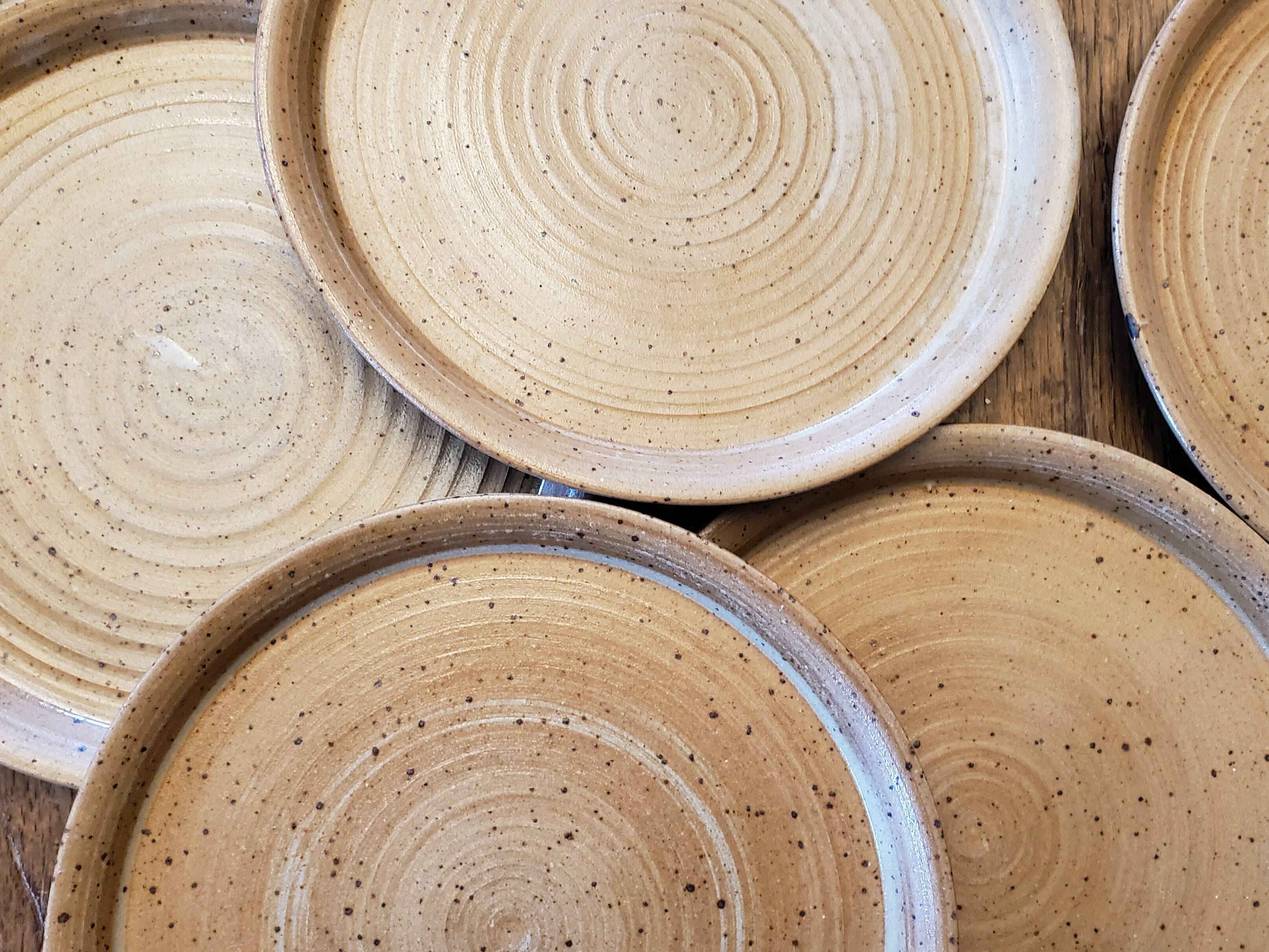 Flat plates in raw sandstone