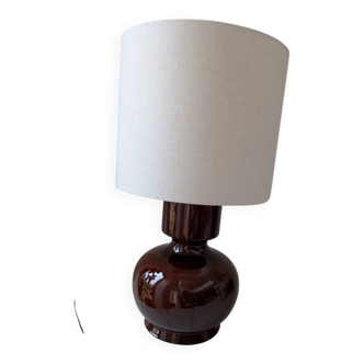 Ceramic lamp and cream lampshade