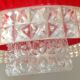 Suspension in glass and plexiglass with diamond points / vintage 60s-70s