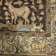 Persian Qom Silk on Silk 80x130 - Tree of Life Black and Gold - Very Fine