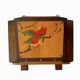Art Deco wall mail holder in painted wood - bird decor
