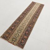 Salmon & Cream Turkish Vintage Runner Rug, 70x262Cm