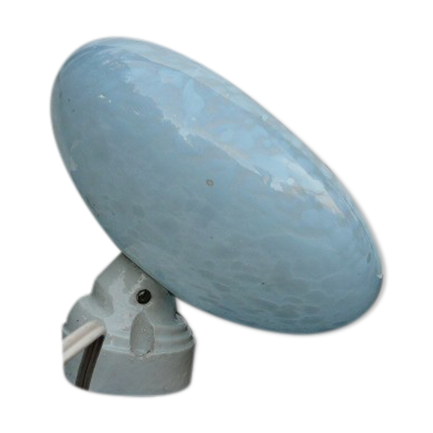 Clichy glass applied with 50s porcelain support