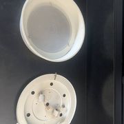 Plafonnier Holophane en métal laqué