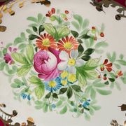 Oblong dish in Paris Sèvres porcelain with Louis XV style floral decoration