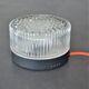 Cylindrical table lamp in chiseled glass