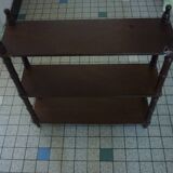 Bamboo-style wooden wall shelf