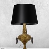 Brutalist lamp in gilded bronze Max BRE 1970