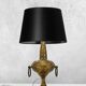Brutalist lamp in gilded bronze Max BRE 1970