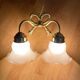 Double tulip wall light