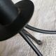 Black candle holder for three wrought iron candles