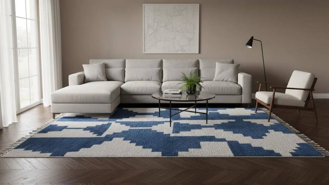 Handmade wool rug from Morocco 3 x 2 m