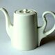 Cafetière en porcelaine HKE avec capot chauffant en métal argenté - Vintage