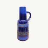 Vintage 70s midnight blue handled vase
