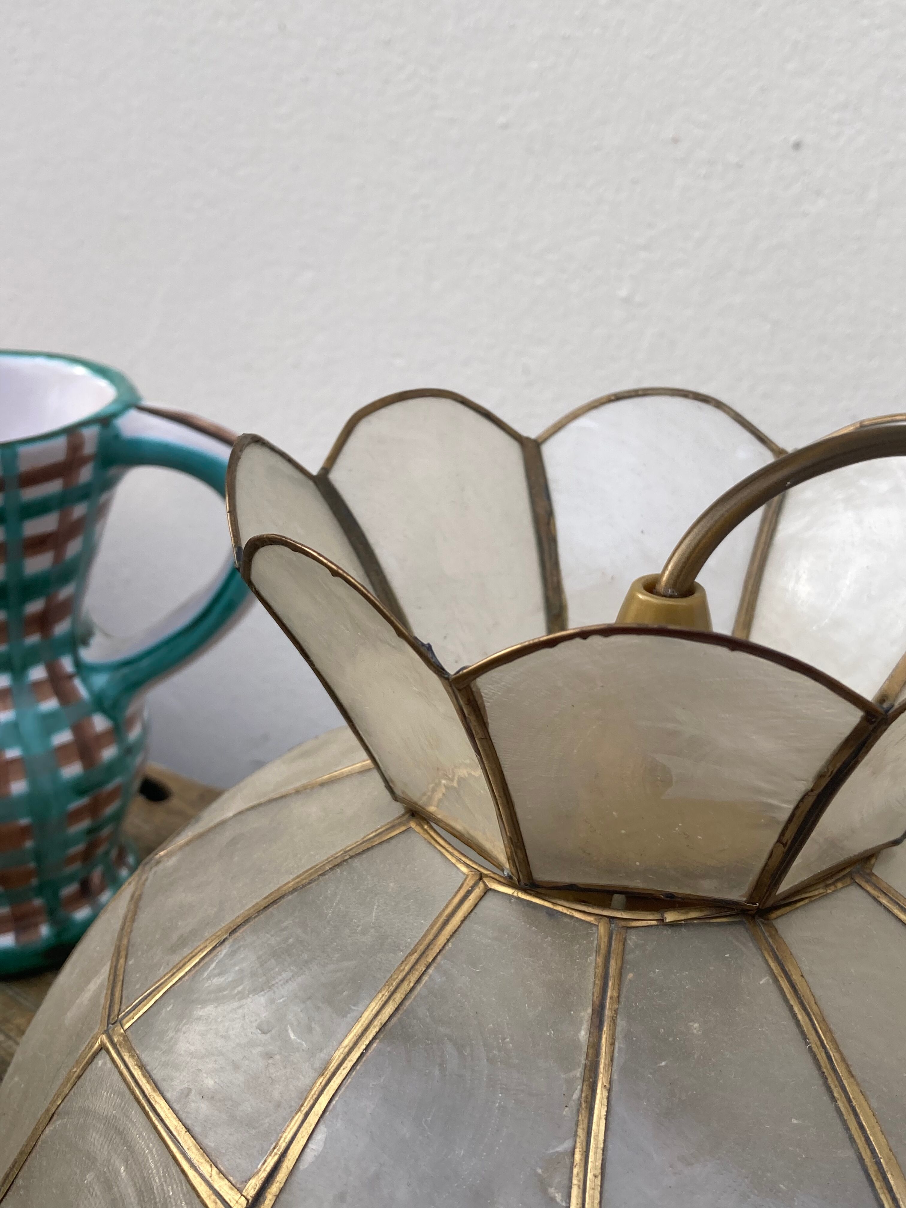 Suspension in mother-of-pearl and lotus brass 1950