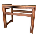 Danish teak nesting tables from Java, 1960s