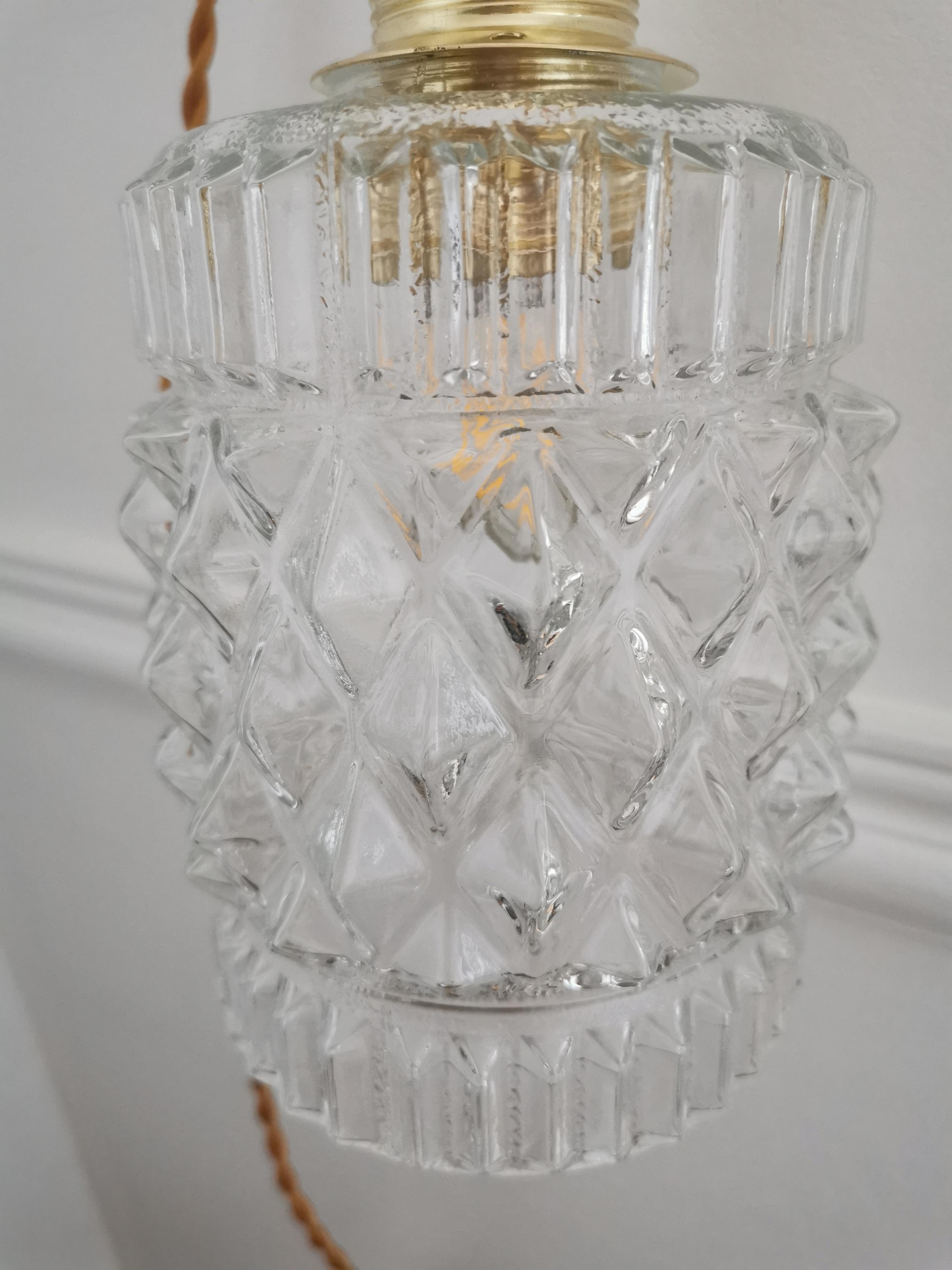 Glass hanging lamp