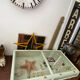 Display case with double glass