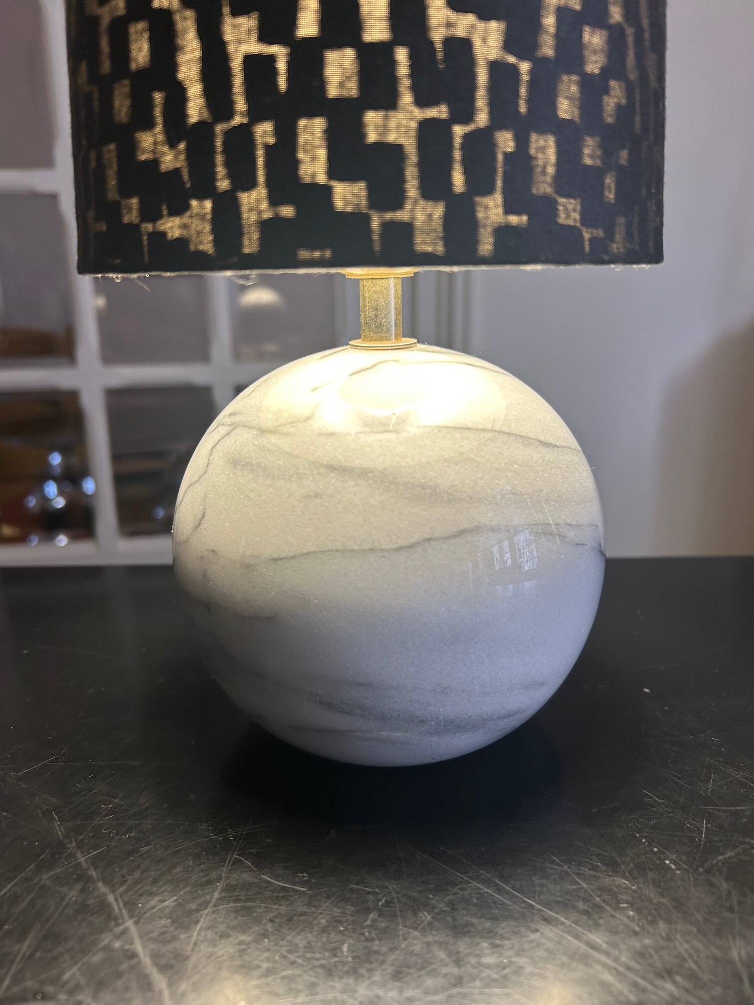 70s marble lamp