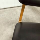 Scandinavian chair 1960 skai black