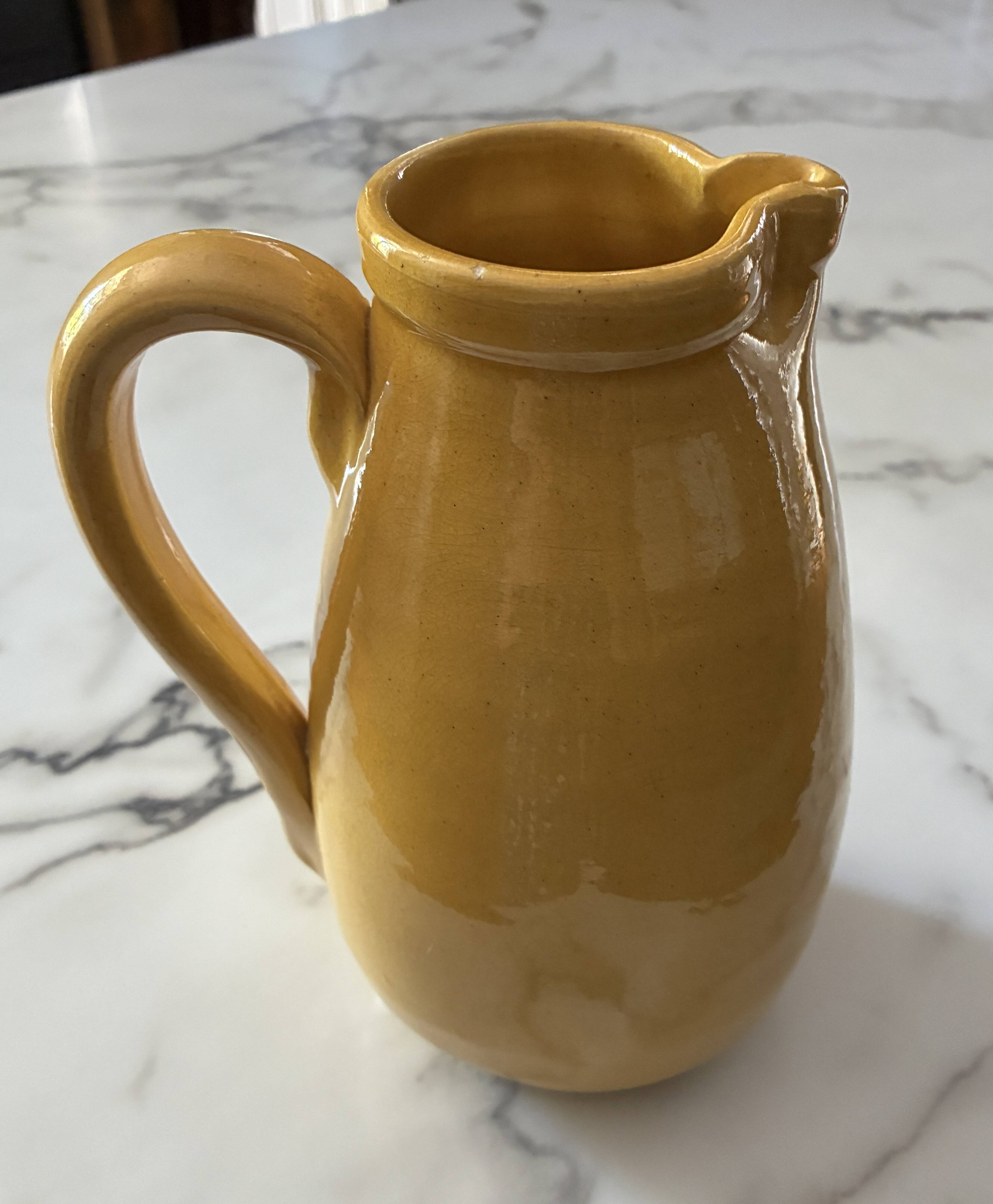 Glazed terracotta jug