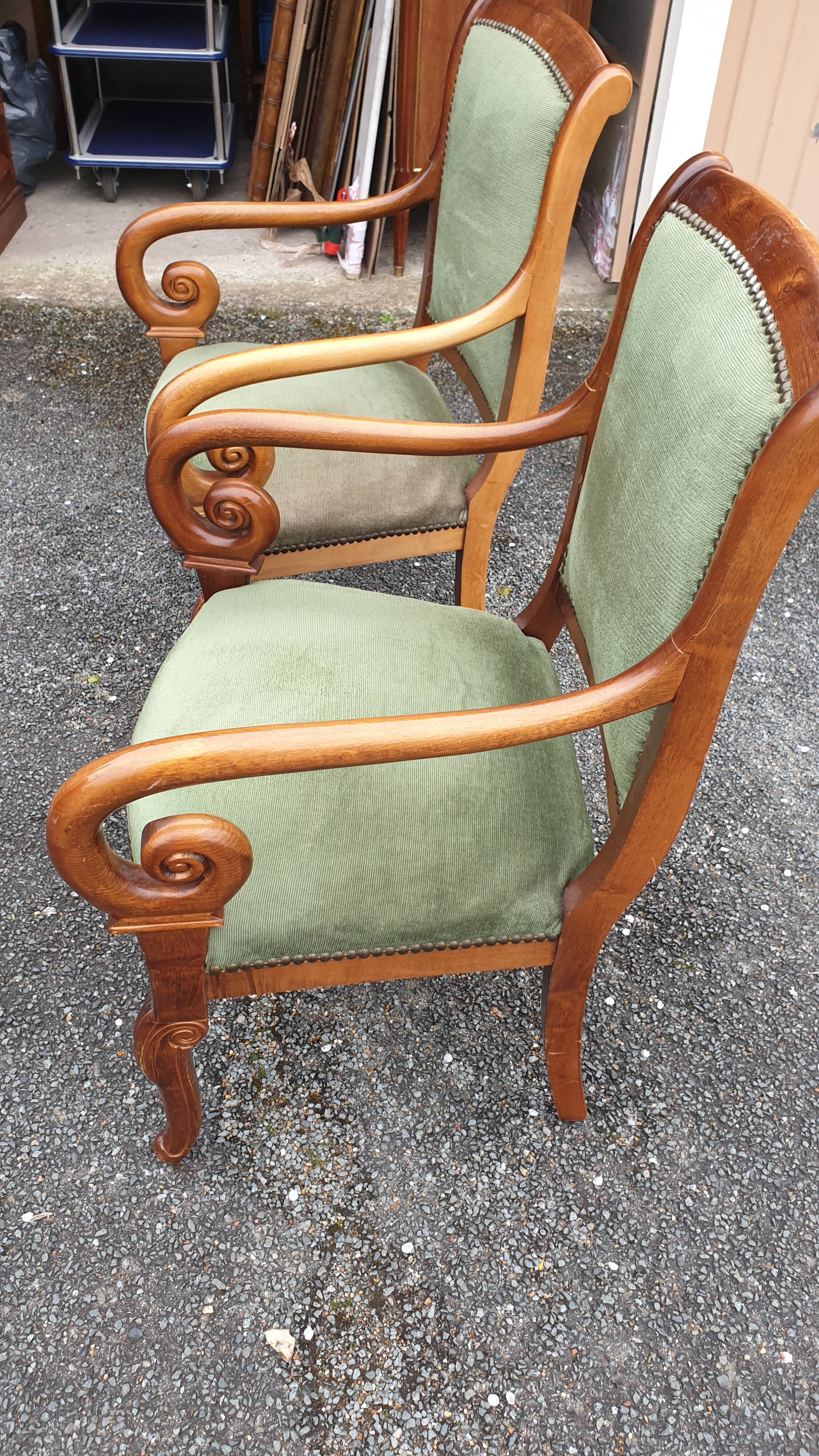 Pair of catering armchairs