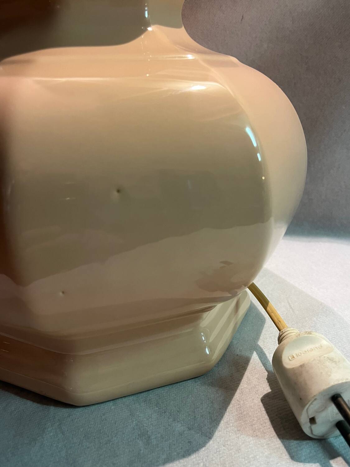 Pale pink ceramic lamp base