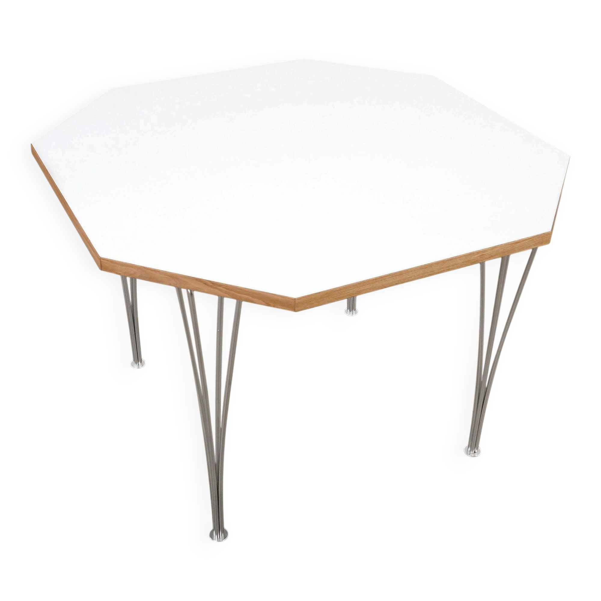 White table, Danish design, 1980s, made in Denmark