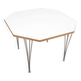 White table, Danish design, 1980s, made in Denmark