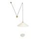 Large Adjustable Brass Pendant Lamp with Counterweight by Florian Schulz