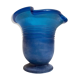 Vase glass Murano frosted blue 70s Height 28.5 cm