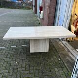 Vintage travertine dining table