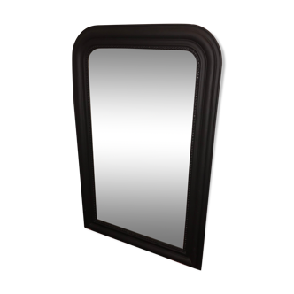 Miroir cheminée ancien noir, 19 eme, 80x125cm