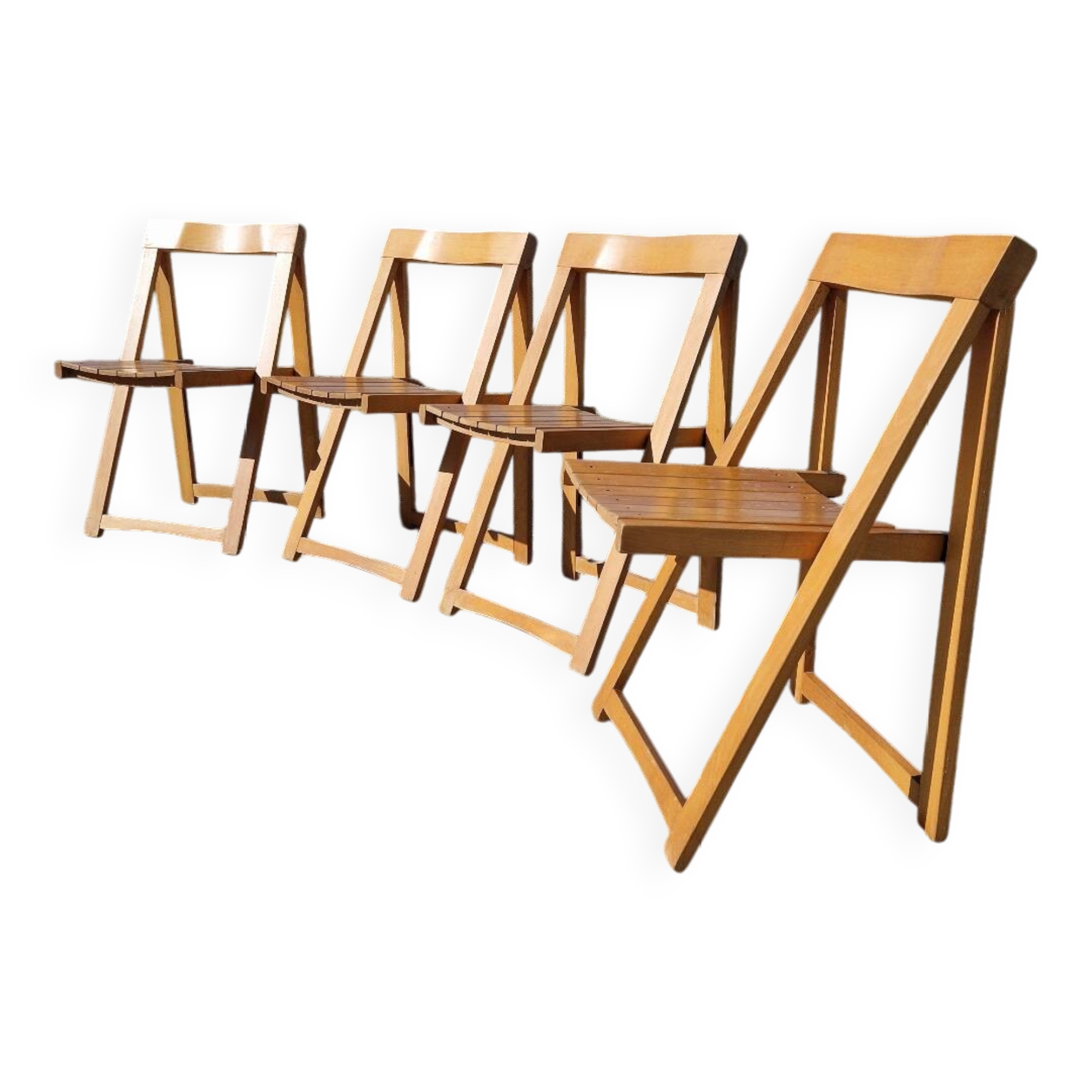 Set of 4 Vintage Folding Chairs