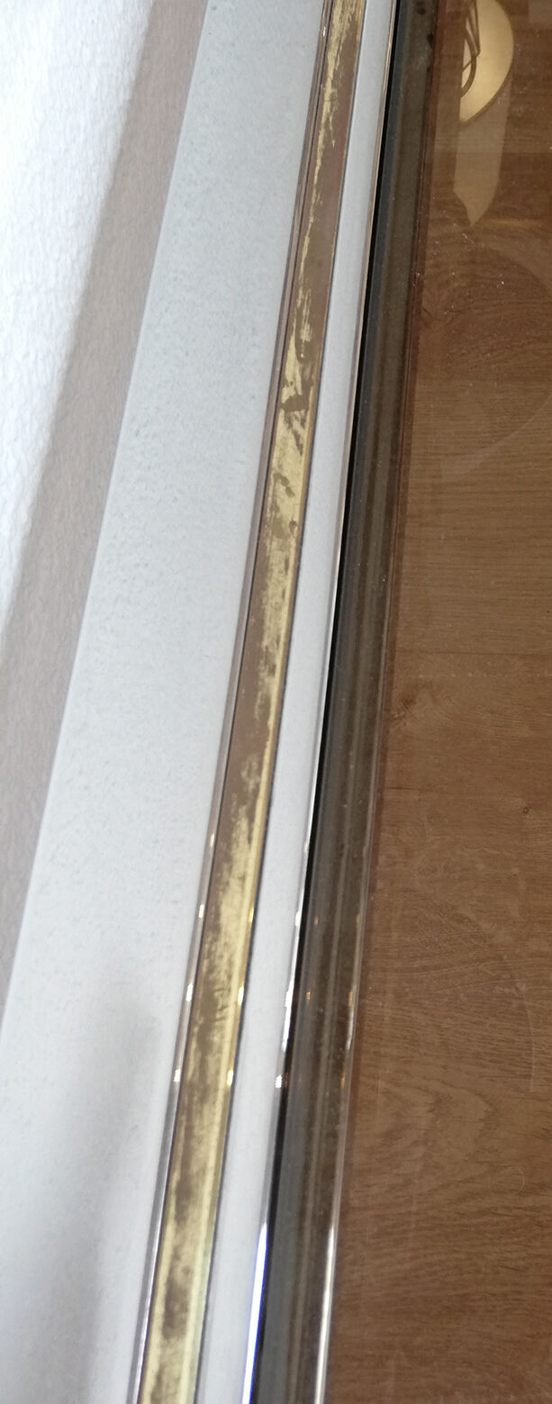 Chrome metal, brass and smoked glass coffee table to taste like Willy Rizzo