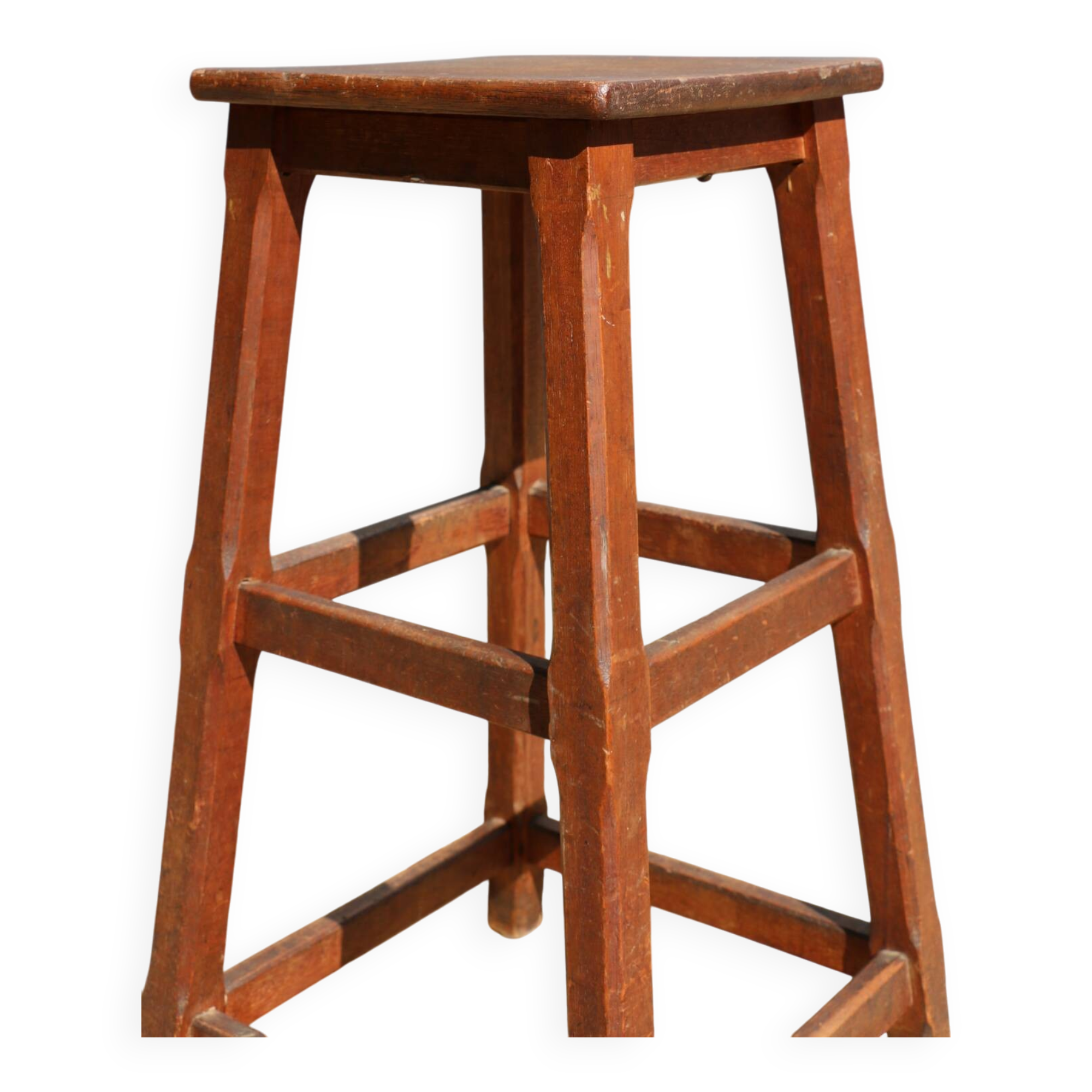 Dark oak high stool 650mm