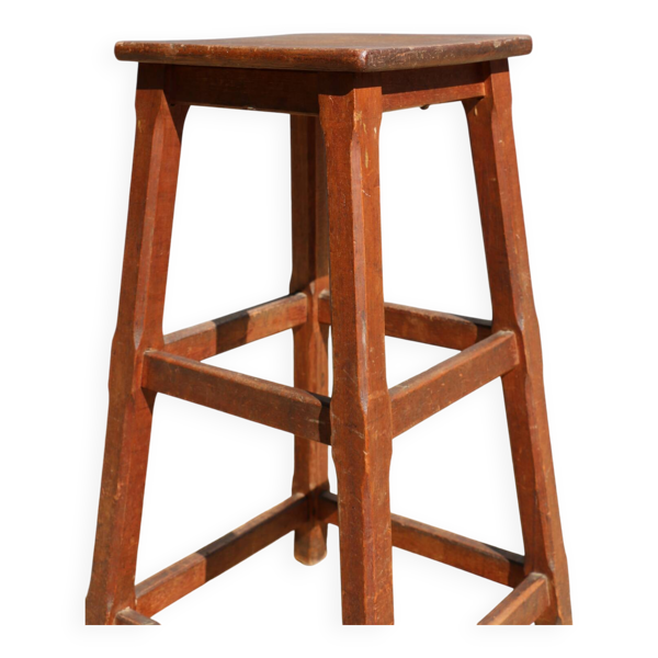 Tabouret haut chêne foncé 650mm