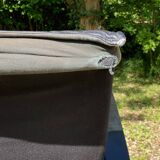 Scandinavian black leather sofa by Tord Björklund for Ikea