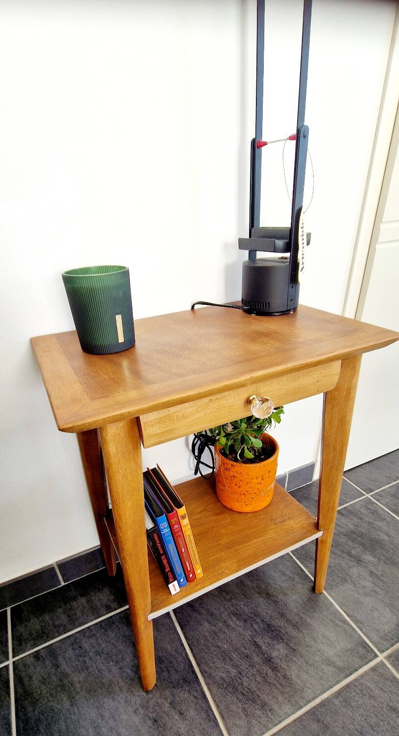 1950s side table with compass legs