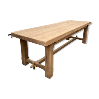 Large oak farm table