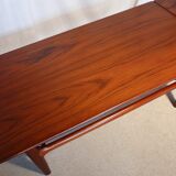 Expandable Scandinavian teak coffee table