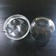 Engraved glass pear-shaped box