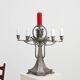 Art Nouveau tin candle holder by Achille Gamba, Italy ca. 1900