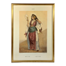 Impression sous verre "Dame du Caire" - Ecole orientaliste, XXème siècle, Alexandre Bida -