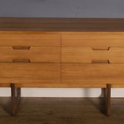 Restored teak retro uniflex 1960s chest of drawers sideboard q range by gunther hoffstead